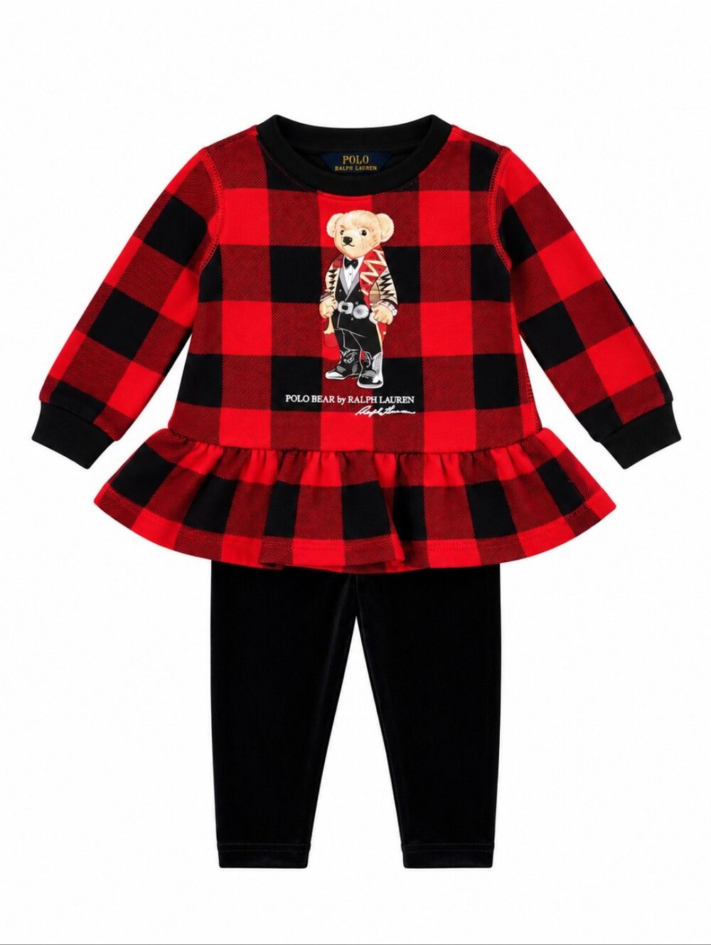 Ralph Lauren POLO Baby Girl Polo Bear Top & Legging Set 3M 21-24” 10-14 lbs